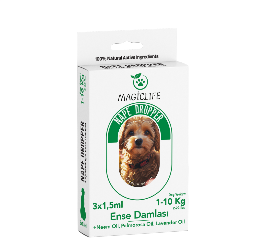 Magiclife Köpek Ense Damla Deri Ve Tüy Bakım Sinek Bit Pire Kene Damla Köpek Dış Parazit 3 X 1.5 ml 0/10 Kg