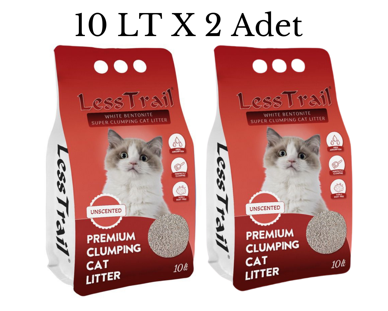 Less Trail Kokusuz Kedi Kumu 10lt X 2 Adet