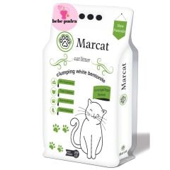 MarCat 20 Lt Ince Tane Bentonit Bebek Pudra Kokulu  Beyaz Kedi Kumu