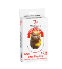 Magiclife Kedi Ense Damla Deri Ve Tüy Bakım Sinek Bit Pire Damla Kene Damla Kedi Dış Parazit 3x1 ml 1-5 Kg