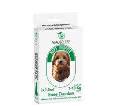 Magiclife Köpek Ense Damla Deri Ve Tüy Bakım Sinek Bit Pire Kene Damla Köpek Dış Parazit 3 X 1.5 ml 0/10 Kg