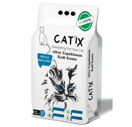CAT`IX Colourful Ince Tane Eko 20 lt Kedi Kumu